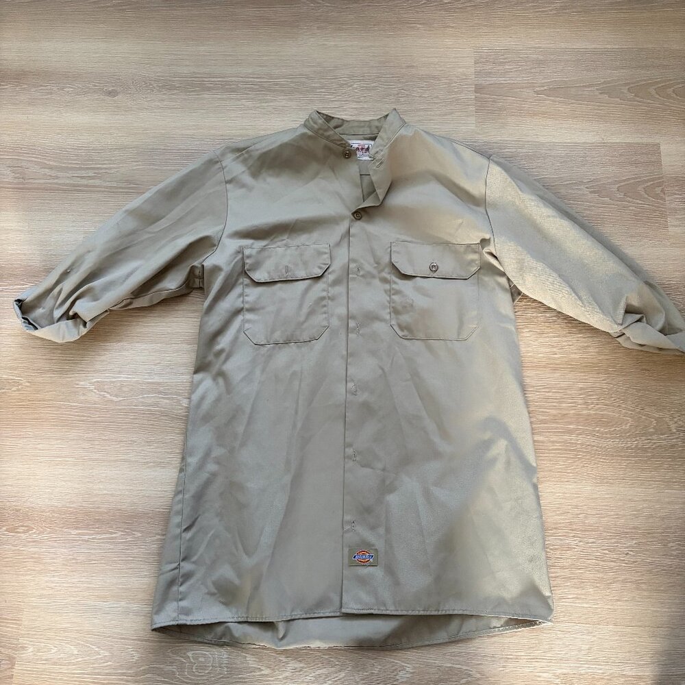 Men's Light Brown Dickies Authentic Workwear Short Sleeve Shirt Size 2XL